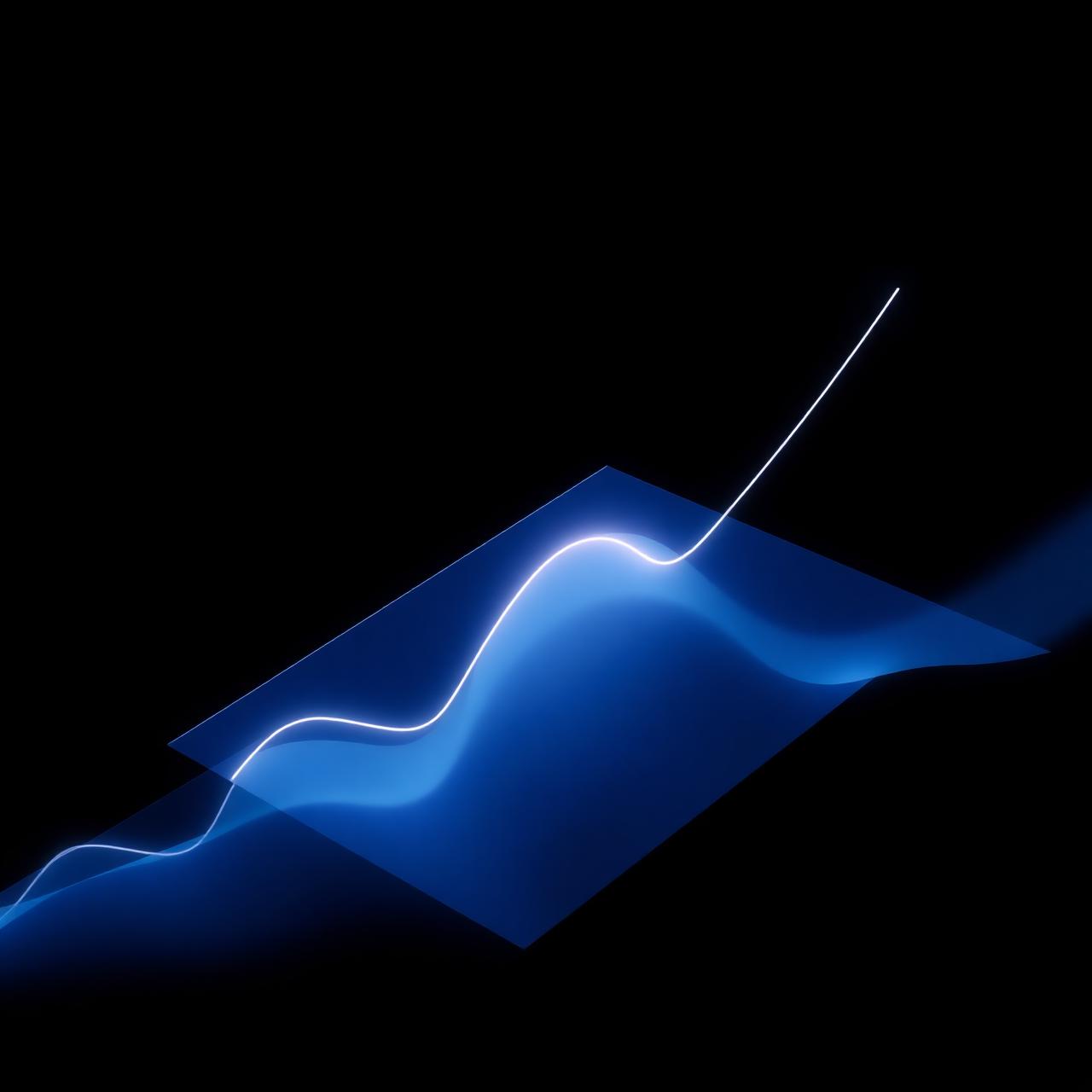 Abstract visualization of long-term financial growth